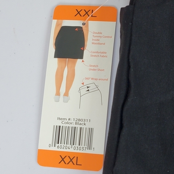 S.C.&CO. Black 360 Tummy Control Golf/Outdoor Active Skirt/Skort Sz XXL NEW - Picture 10 of 15